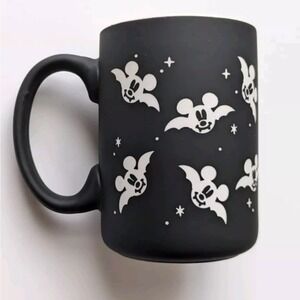 Disney‎ Spooky Mickey Mouse Bat Halloween Black Coffee Mug Cup Goth